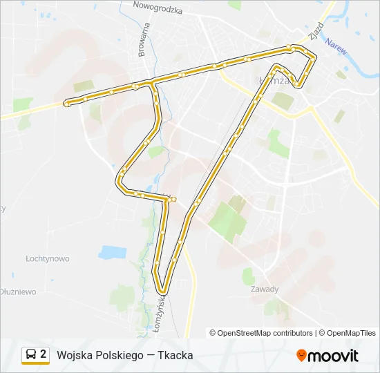 Автобус 2: карта маршрута