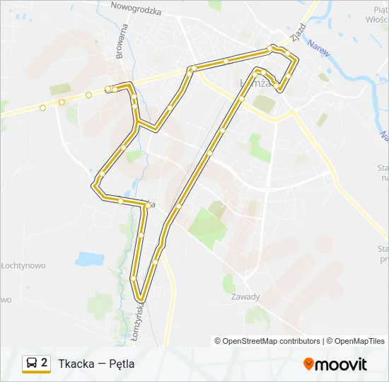 2 Bus Line Map