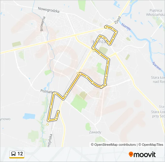 12 Bus Line Map
