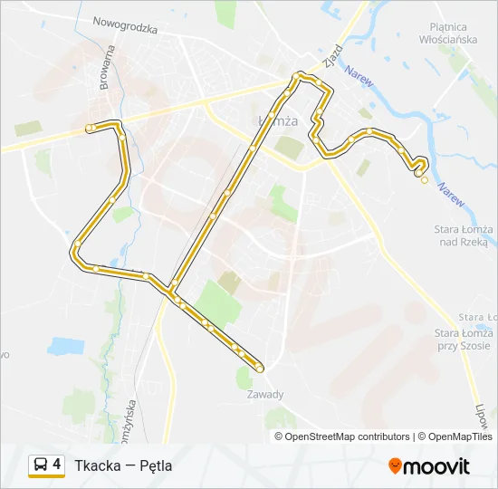 Автобус 4: карта маршрута