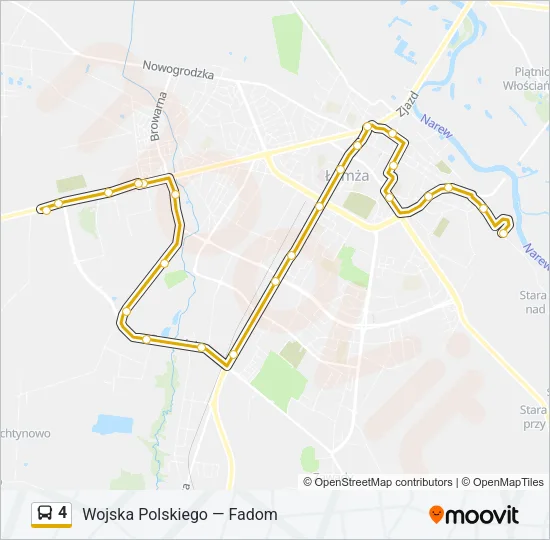 Автобус 4: карта маршрута