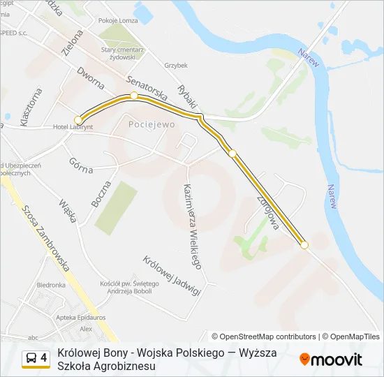 4 Bus Line Map