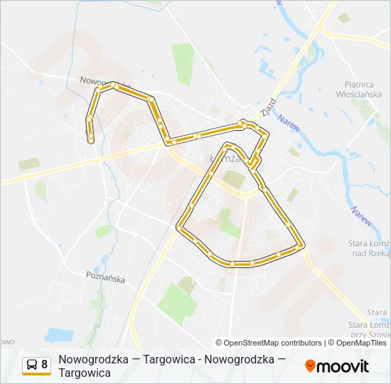 8 Bus Line Map