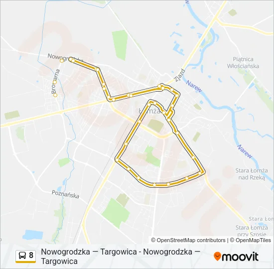 8 Bus Line Map