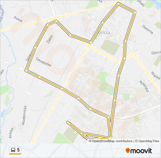 5 bus Line Map