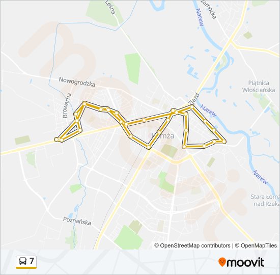 7 Bus Line Map