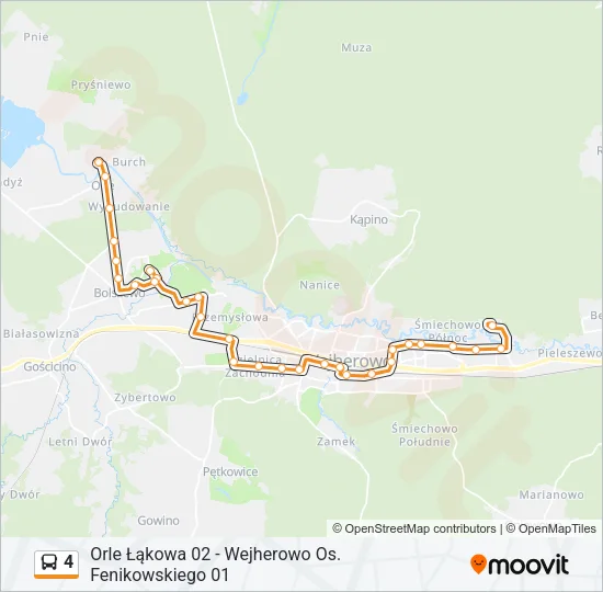 4 Bus Line Map