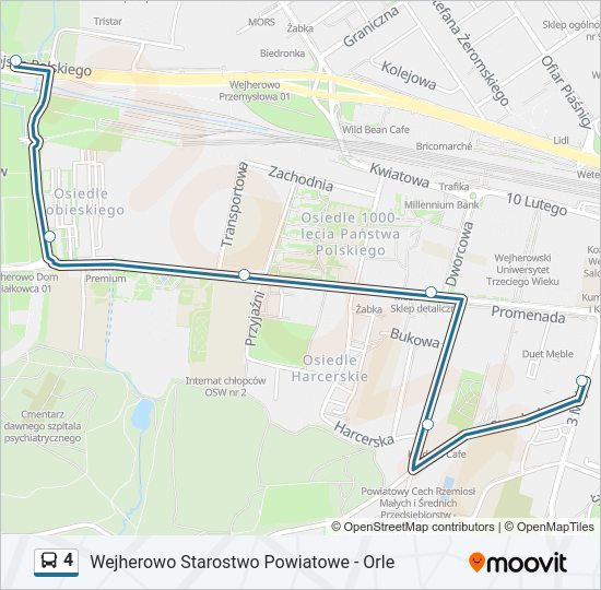 4 bus Line Map