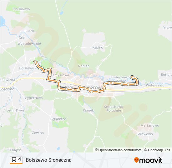 4 bus Line Map