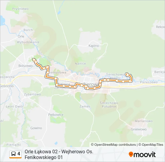 4 Bus Line Map