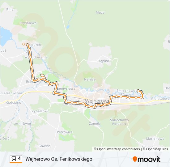 4 bus Line Map