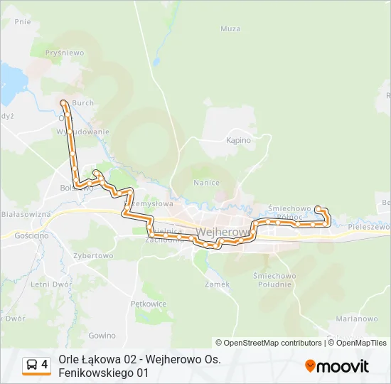 4 Bus Line Map