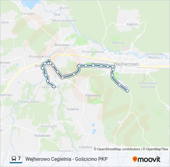 7 bus Line Map