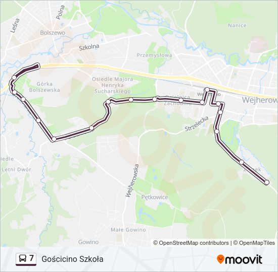 7 bus Line Map