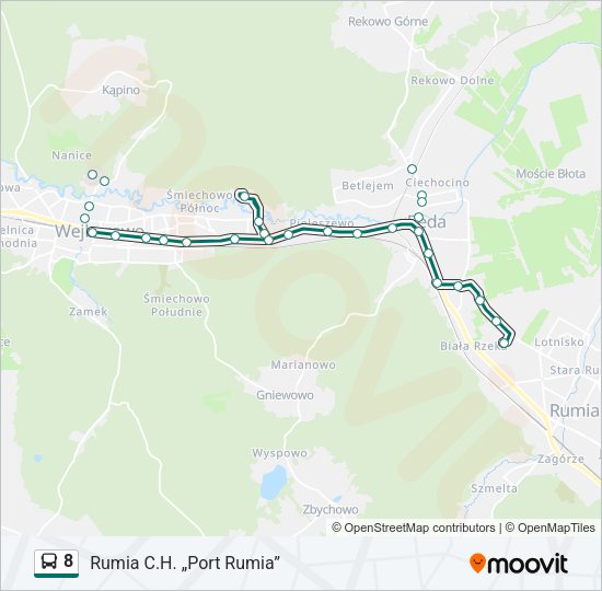 8 bus Line Map