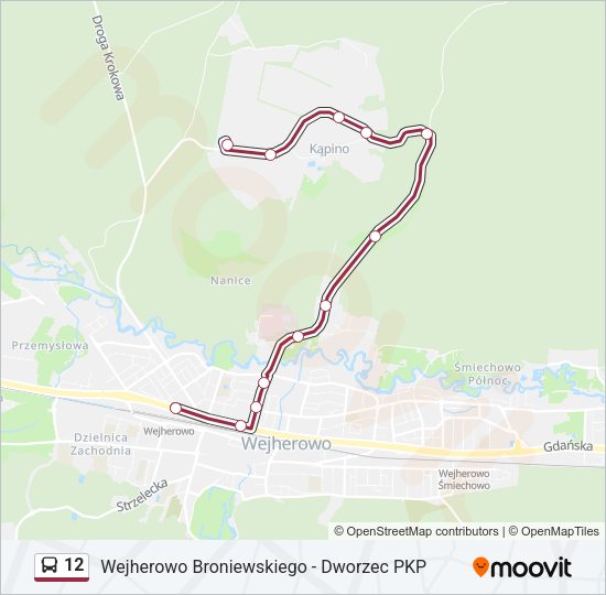 12 bus Line Map