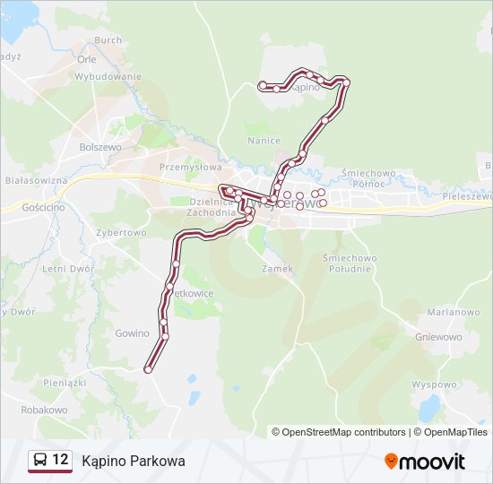 12 bus Line Map