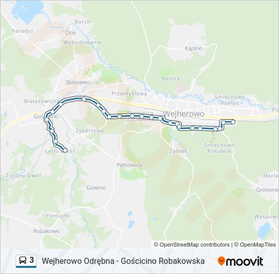 3 bus Line Map