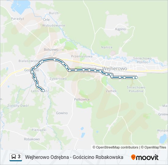 3 bus Line Map