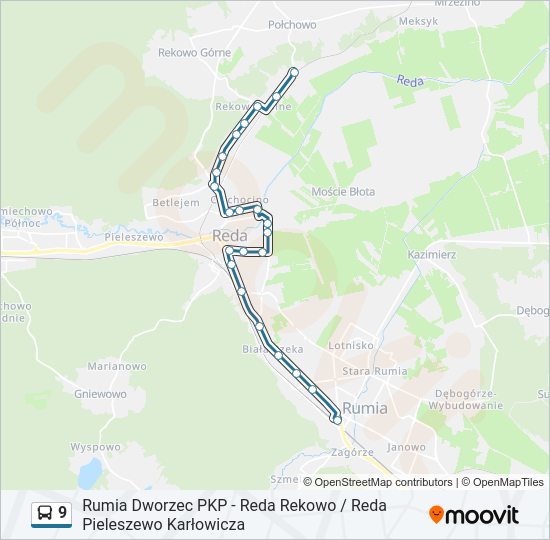 9 bus Line Map