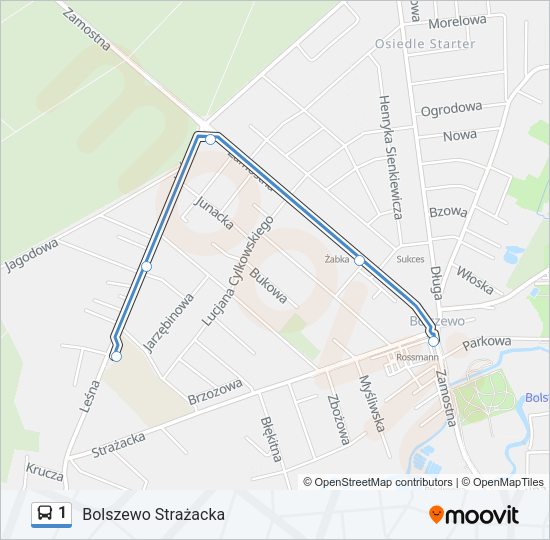 1 bus Line Map