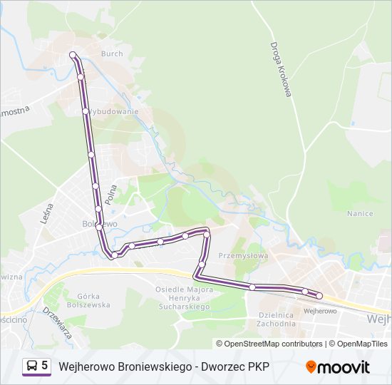 5 bus Line Map