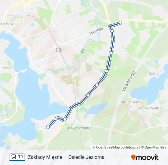 11 Bus Line Map