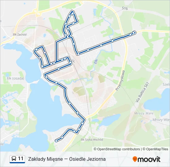 11 Bus Line Map