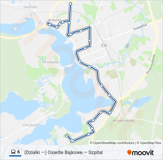 6 bus Line Map