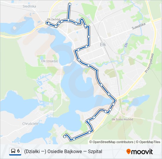 6 bus Line Map