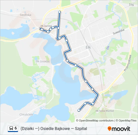6 Bus Line Map