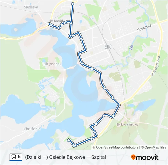 6 Bus Line Map