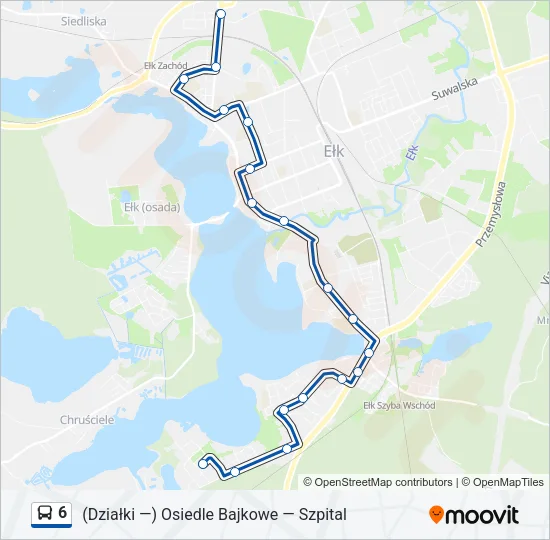 6 Bus Line Map