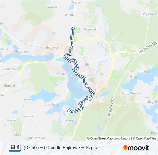 6 Bus Line Map