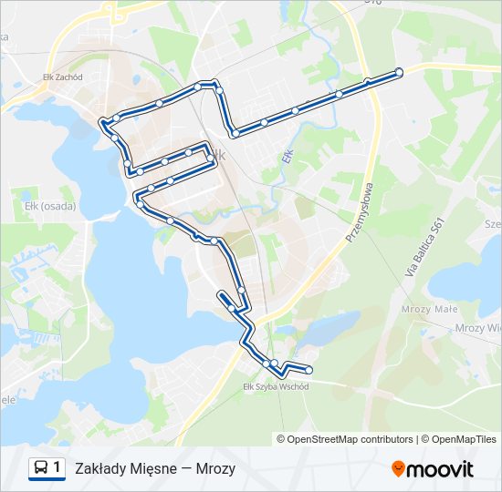 1 bus Line Map