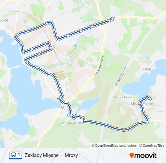 1 bus Line Map