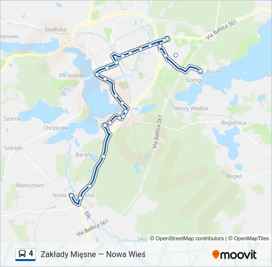 4 Bus Line Map