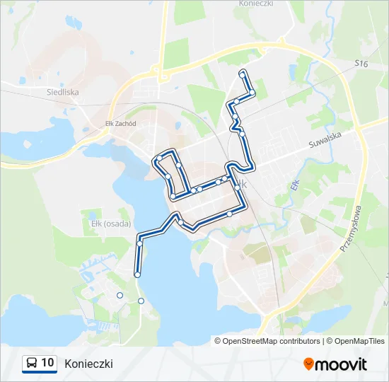 Автобус 10: карта маршрута