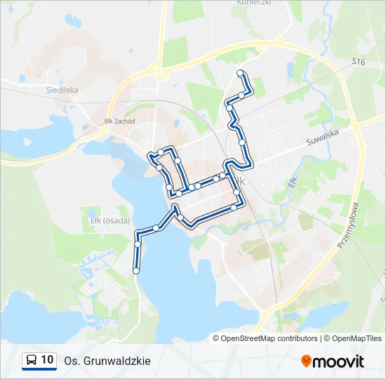 10 Bus Line Map