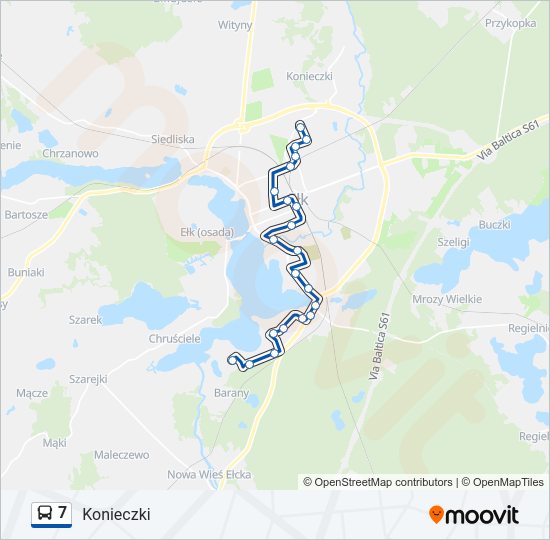 7 bus Line Map