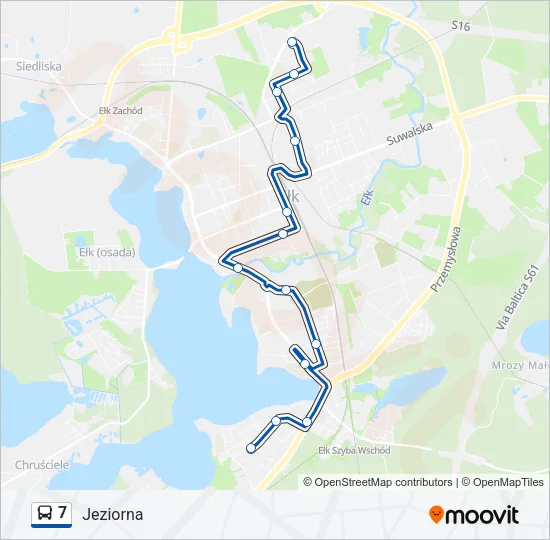 7 Bus Line Map