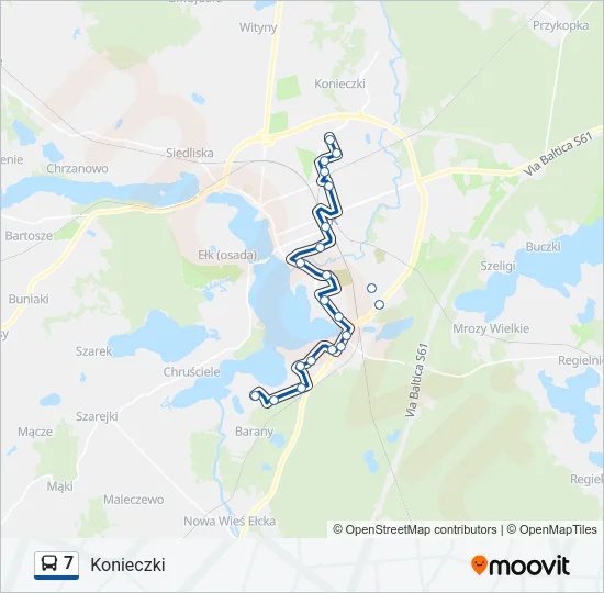 7 Bus Line Map