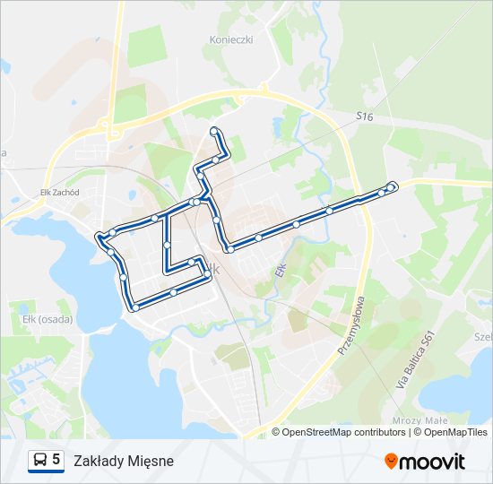 5 bus Line Map