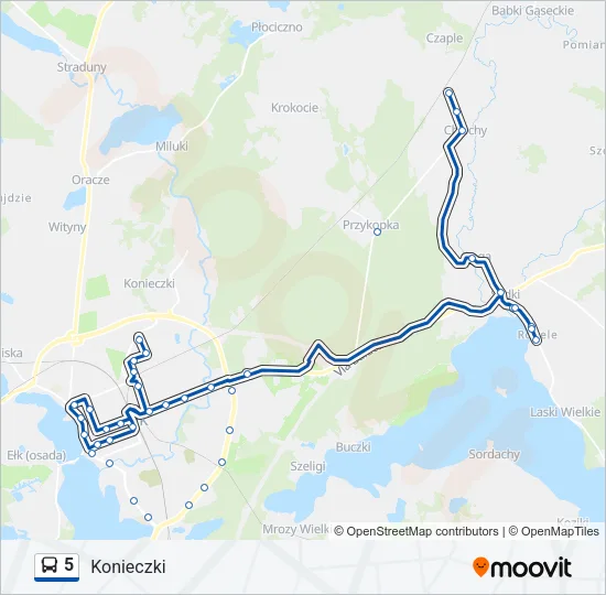 5 Bus Line Map