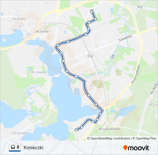 8 bus Line Map