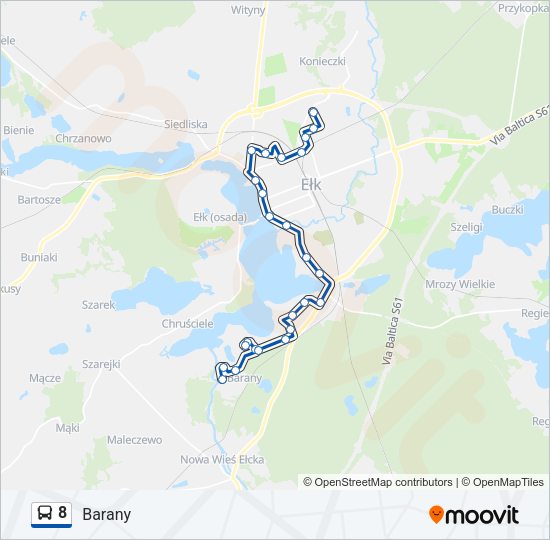 8 bus Line Map