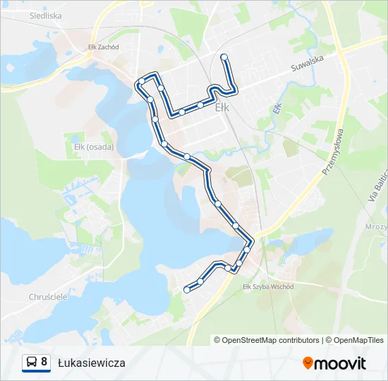 8 Bus Line Map