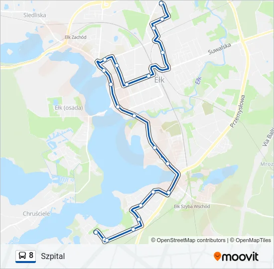 8 Bus Line Map