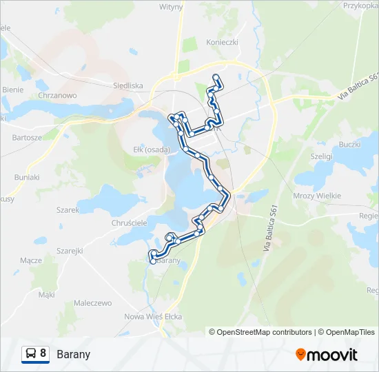 8 Bus Line Map