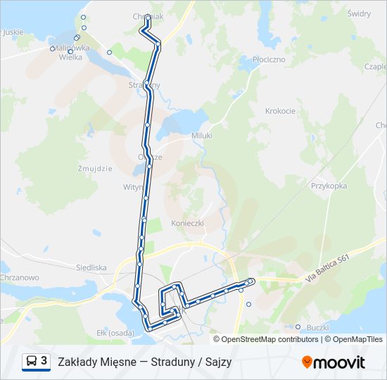 3 bus Line Map